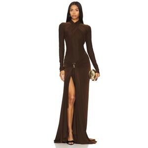 Deme by Gabriella June Gown in Chocolate Brown